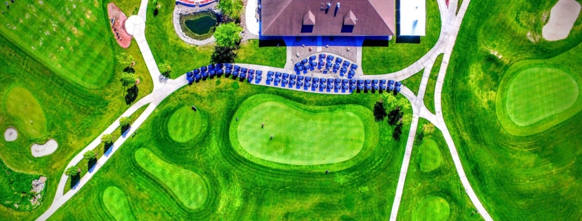 visual of a golf court from top