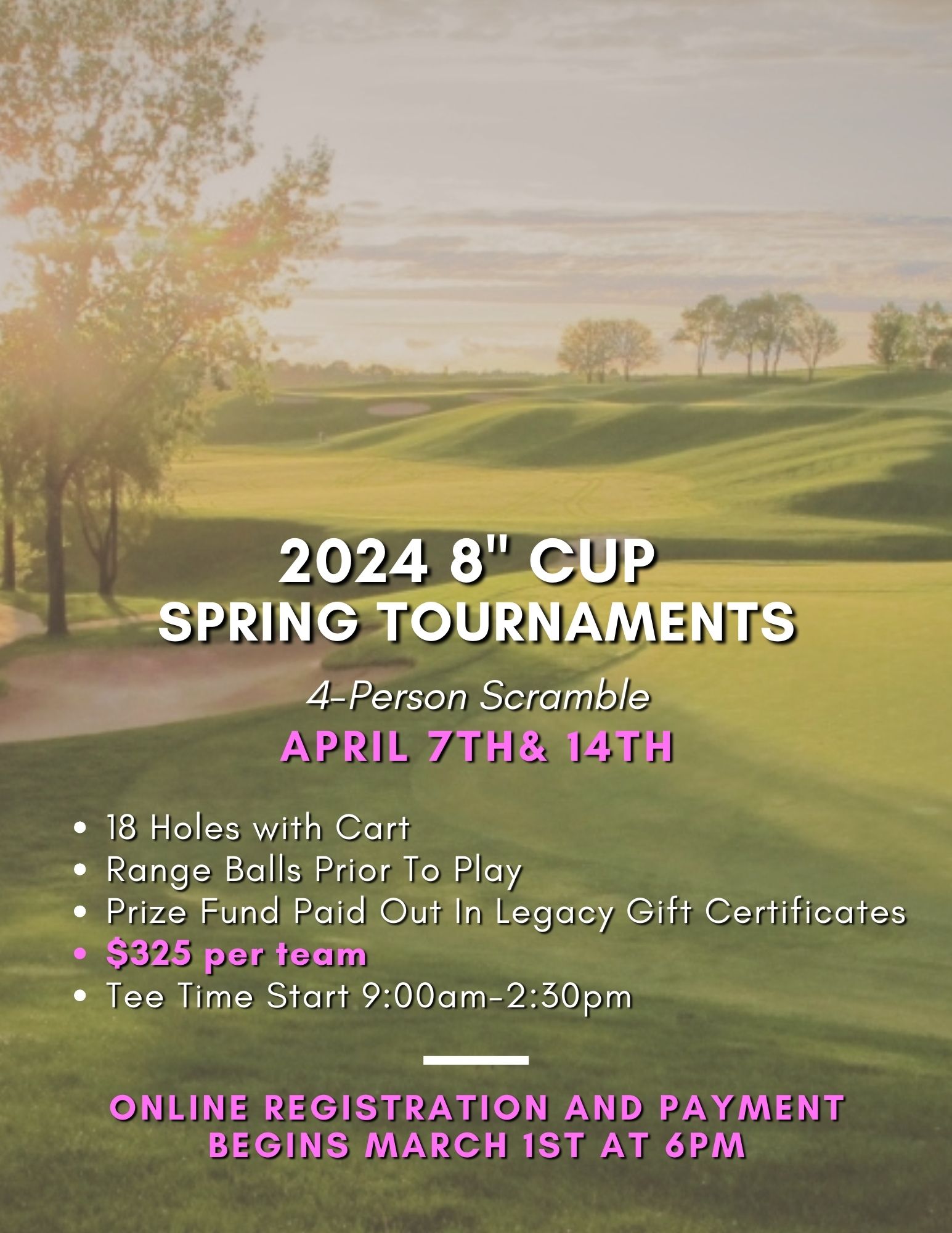 THE SPRING TOURNAMENT BEGINS!!!
